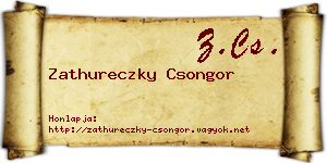 Zathureczky Csongor névjegykártya